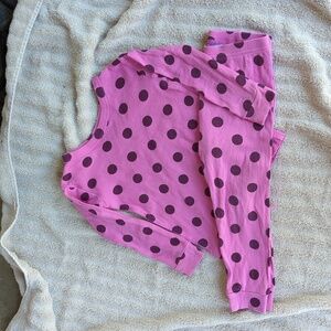 Gap 2T pink polka dot pajama set